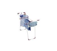 Wenko Séchoir à linge Summer Dry 13 m – pliable métal int./ext., 153×76×46 cm, blanc/rose