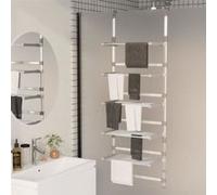 Séchoir à linge suspendu - VIDAXL - 5 niveaux - Cadre en aluminium - Design peu encombrant Gris G