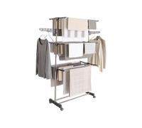Séchoir à linge vertical pliable 3 niveaux MAXIMA capacité 20M inox et gris