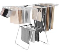VEVOR Étendoir à Linge Pliable 2 Niveaux avec Pinces à Chaussettes 21 Tiges