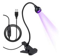 Séchoir à ongles LED pour ongles en gel 5 W avec col de cygne portable, pince UV, lampe UV pour salon de manucure