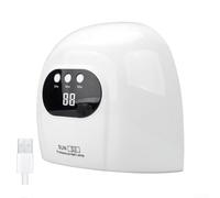 Séchoir à ongles USB 3 réglages de temps Smart Sensor (blanc) | Démarrage automatique lors de la détection de la main, 3 niveaux de temps, répartition uniforme des LED, boîtier en plastique