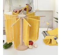Séchoir à pâtes avec 9 poignées de barre, support portable pour pâtes à spaghetti, pour sécher jusqu'à 4,5 kg de pâtes, réutilisable pour pâtes à la maison