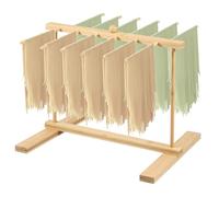 Séchoir à pâtes avec de transfert et 12 barres, support de nouilles en bois amovible pour spaghettis faits maison, arbre de séchage des pâtes fraîches pour sécher les pâtes et cuisiner
