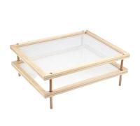 Séchoir à pâtes en bois avec filet de déshydratation, déshydrateur alimentaire en bois poli empilable, séchage des pâtes en bois séché à la pâte, séchoir à pâtes en bois amovible, circulation de l'air