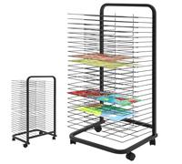 Séchoir à peinture mobile en acier robuste pour papier A3, empilable, avec roulettes, 25 couches pour artistes et studios d'art, solution de rangement efficace pour peinture