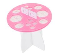 Séchoir à Pinceaux en Plastique Rose de Maquillage pour Salon | Présentoir Rectangulaire Minimaliste, Léger et Facile à Nettoyer, Usage Nail Art et Salon Professionnel