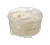 Séchoir à salade compact pour comptoir de cuisine facile à ranger (blanc) | Taille compacte de 24 x 21 x 14 cm, s'adapte aux petits tiroirs, économise de l'espace sur le comptoir