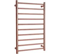 Séchoir à Serviettes Chauffant Intelligent 10 Bars Sèche-Serviettes Radiateur De Salle De Bain 304 Chauffe-Serviettes Mural en Acier Inoxydable Or Rose, Rose Gold, Hardwired