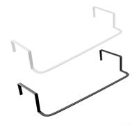 Séchoir à serviettes pour radiateur - 35 cm - Cadre en fer - Gain de place - Pour salle de bain - Pour serviettes et chaussettes (1 blanc + 1 noir)