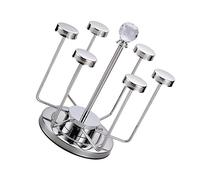 Séchoir à tasses en acier inoxydable - Base stable - Facile à nettoyer pour la cuisine et la salle de bain - Présentoir en acier inoxydable pour séchage de bijoux et tasses - Décoration d'intérieur