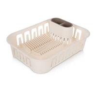 Séchoir à vaisselle Vilde - Pratique avec égouttoir - 39 x 29 x 11 cm - Crème et marron
