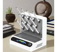 Séchoir à verrerie de laboratoire, séchage intelligent à débit d'air RT~65 ℃, 11 conduits, vitesse du ventilateur 300 à 5 000 tr/min, synchronisation 0-1 h, écran numérique LCD pour tubes à essai et