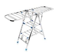 Séchoir À Vêtements Mobile, Etendoir Linge Interieur, Séchoir D'intérieur Tancarville Sechoir Linge Pliable 3 Niveaux Grande Sechoir Linge Pliable avec Roues pour Intérieur Extérieur