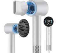 Séchoir Cheveux Pro Ionique - 120 000 RPM Haute Vitesse, 300 Millions d'Ions Négatifs, Faible Bruit avec Diffuseur et Embout - Séchage 5x Plus Rapide pour Tous Types de Cheveux (Femmes/Hommes/Voyage)