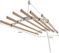 Séchoir de plafond Séchoir à vêtements Séchoir à linge 1.4m Blanc