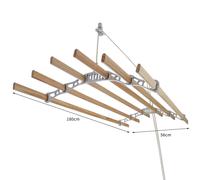 Séchoir de plafond Séchoir à vêtements Séchoir à linge 1.8m Blanc