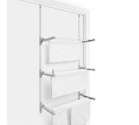 Rayen - Séchoir de porte 3 ailes - 6,5 m de séchage - Blanc et gris