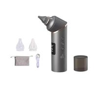 Ｚｉａｌｏｆｉ Séchoir D'Oreille Électronique pour Retrait de Fluide Auriculaire Design Ergonomique avec Trois Buses Interchangeables et Température Ajustable Adapté, Noir