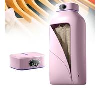 Séchoir Électrique Compact, Sèche-Linge Pliable, Élément Chauffant Ptc Et Conception De Crochet Ondulé, Réglage De 2 Vitesses, Adapté Au Séchage Des Chemises, Des T-Shirts,Rose