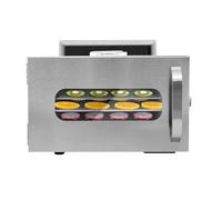 Séchoir en acier inoxydable 6 étages régulateur de température 86-185 faible bruit pour fruits, herbes, légumes avec clip alimentaire