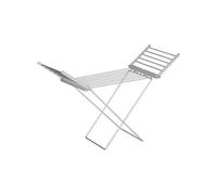 HomCom Sèche-linge électrique chauffant pliable 2 ailes latérales extensibles aluminium 144x53x96 cm