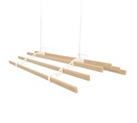 Séchoir I Rouleaux de plafond I 6 lattes, 2 m, Ivoire I Séchoir à linge monté I Séchoir à linge victorien I Fer fonte, bois de pin laqué I Ustensile de cuisine I Kit de fixation GRATUIT