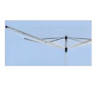 Brabantia - Séchoir Rotatif Topspinner - Etendoir Linge - Antidérapantes - Résistantes aux UV, 50 m - Rotation Fluide - Compatible avec Les Cintres - Tube en Plastique - Gris Métallique - ø 295 cm