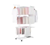 Séchoir multifonctions - Herzberg - HG8034-WHT - 20m d'étendage - Acier inoxydable - Intérieur/extérieur