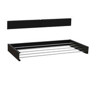 Séchoir mural pliable XXL Vonia pour usage intérieur et extérieur - 100 x 50 cm, peu encombrant, noir