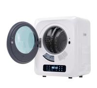 Séchoir mural silencieux 60 dB en acier inoxydable avec une capacité de 4 kg, protection contre les germes UV, 850 W, 6 programmes, écran LED, idéal pour les petits ménages dans un appartement, un