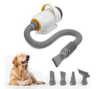 Séchoir pour chiens 3200W, sèche-cheveux pour animaux avec 7 vitesses réglables, 4 embouts, cycle air chaud/froid, sèche-cheveux puissant pour animaux, kit toilettage chiens et chats