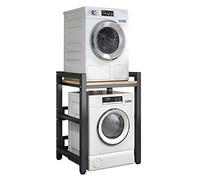 Séchoir réglable pour lave-linge et sèche-linge à chargement frontal, kit d'empilage portable avec capacité de charge de 400 kg, unité de niisation du linge pour solutions de rangement peu