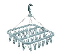 Séchoir Tourniquet,Cintre pour sous VêTements,Etendoir Chaussette,Ourniquet à Chaussettes 32 Clips,Pieuvre Pince à Linge Pliant