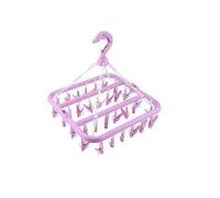 Séchoirs à Linge, 32 Clips Porte-vêtements Pliable aubergine Vendos85