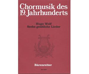 Sechs geistliche Lieder nach Gedichten Joseph Von Eichendorff.Chormusik des 19. Jahrhunderts.Chorpartitur, Sammelband [Import]