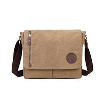 Sechunk Petit sac à bandoulière en toile pour homme, garçon, étudiant, école, vert militaire