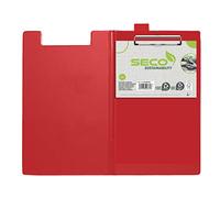 Seco A4 Eco Porte-bloc pliable en PVC avec clip robuste Rouge