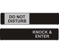 Seco Do Not Disturb/Knock & Enter Lot de 5 panneaux coulissants en aluminium/PVC 255 x 52 mm