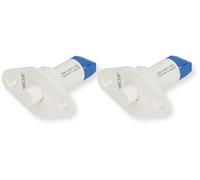 Seco-Larm SM-4301-TQ/W Lot de 2 contacts magnétiques Enforcer encastrés Blanc Type piston 1/4" Débattement 1/4" Rebord en iridium Interrupteur de sécurité fin pour protéger les portes coulissantes et