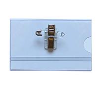 Seco Lot de 25 badges à clip et épingle 90 x 55 mm