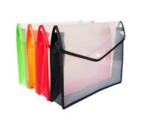 SECO Lot de 4 pochettes extensibles à bouton-pression Couleurs assorties