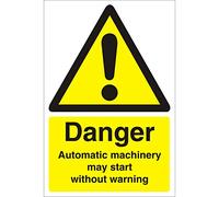 Seco Panneau d'avertissement Danger Automatic Machinery May Start Without