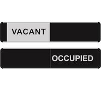 Seco Panneau de porte coulissante vacant/occupé (255 x 52 mm) - Aluminium/PVC