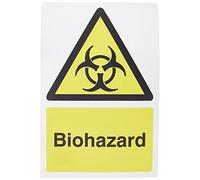 Seco Panneau en vinyle autocollant Biohazard, 200 mm x 300 mm