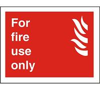 Seco Panneau en vinyle autocollant pour Fire Use Only & Fire 200 mm x 150 mm