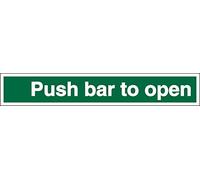 Seco Panneau Push Bar to Open en plastique semi-rigide 450 mm x 75 mm 1 mm