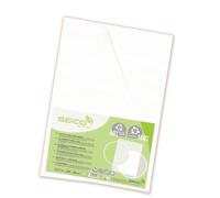 Seco Pochettes coins transparentes A4 en polypropylène 12/100° grainé - Paquet de 25