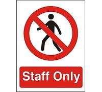 Seco Staff Only Panneau autocollant en vinyle 300 x 400 mm