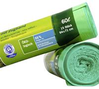 Secolan - Sacs poubelle - 60 L - polyéthylène basse densité (LDPE) - vert - pack de 15